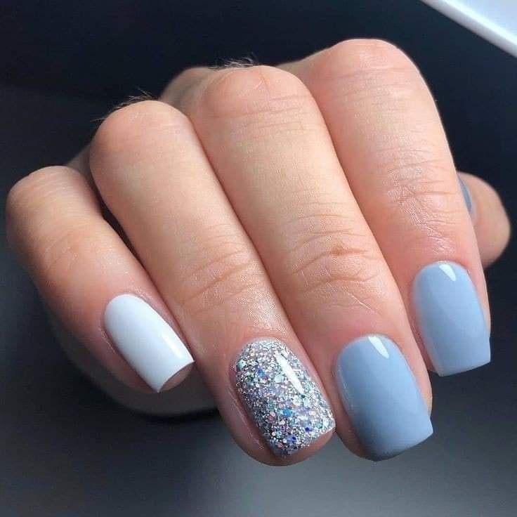 29 Ideas de Gelish con glitter en uñas cortas